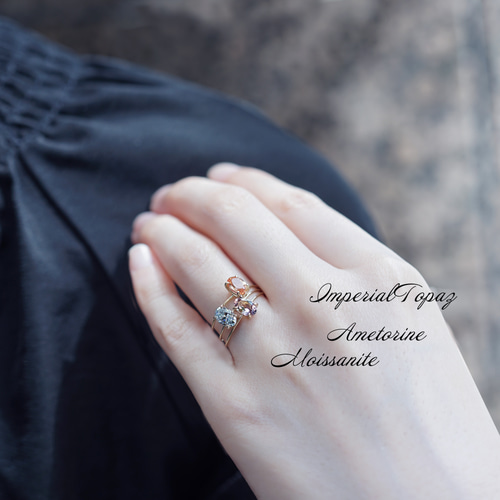 K10インペリアルトパーズのオーバルカットリング ～Pascale 指輪