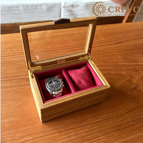☆人気商品☆ 木製 ウォッチケース2本用【WATCHcase-two sets】日本製