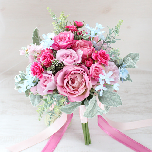 オーダーメイドブーケ22,000円～/ホットピンク×サムシングブルー