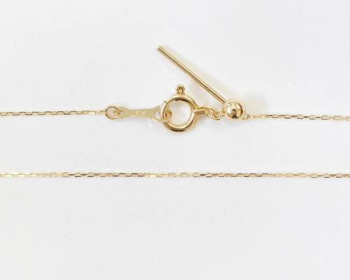 K18製 4面カットあずき スライドピン付 45cm NK18CL184CYSP 北欧