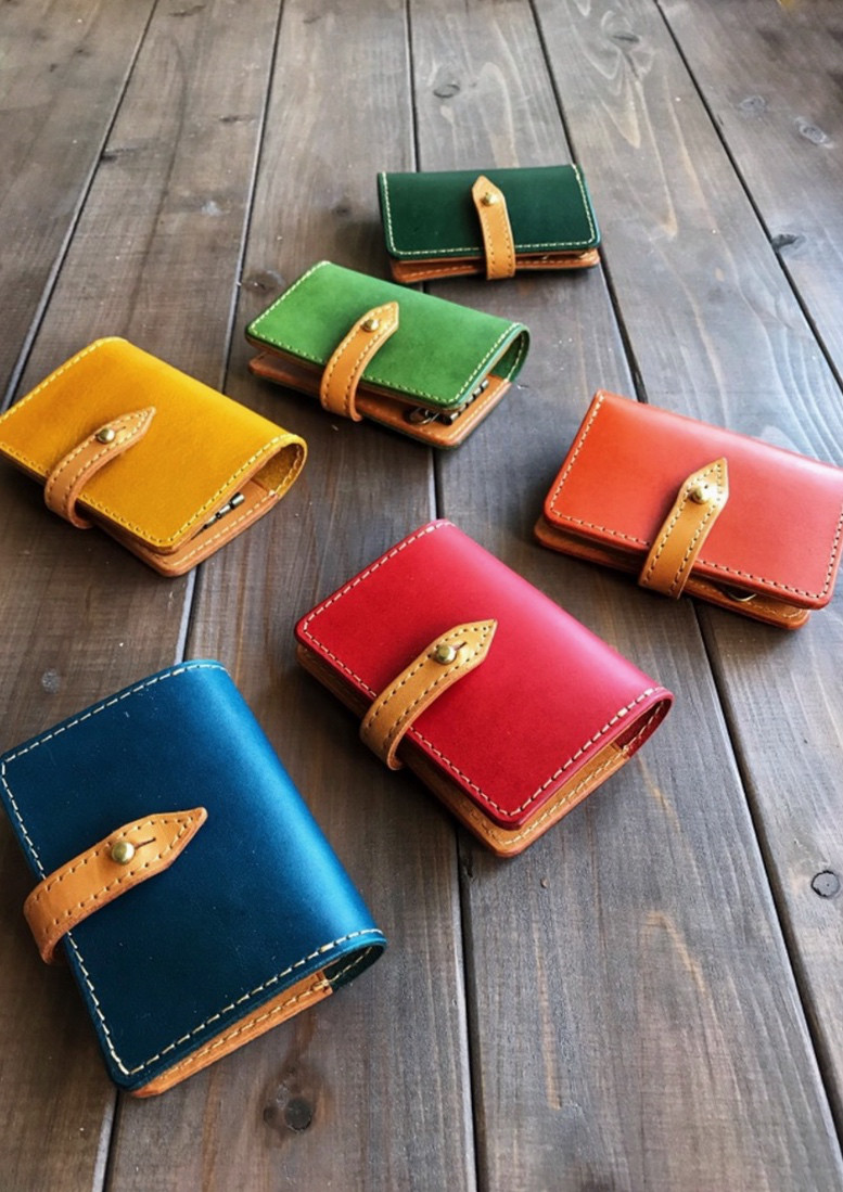 真鍮のギボシが付いたキーケース　※選択あり