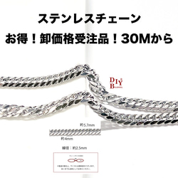 [訂購商品] [批發價30M] esco69 約4*5.7mm 線徑約2.5mm Kihei 2面切割不銹鋼鏈條 第1張的照片