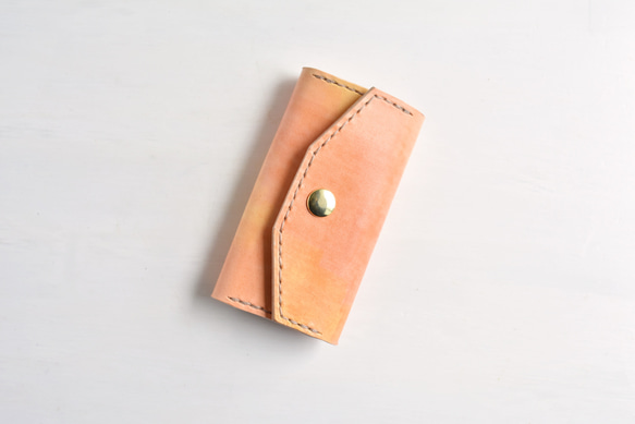[特價] 手工染色皮套“Mikan No.106（鑰匙包）” 第1張的照片
