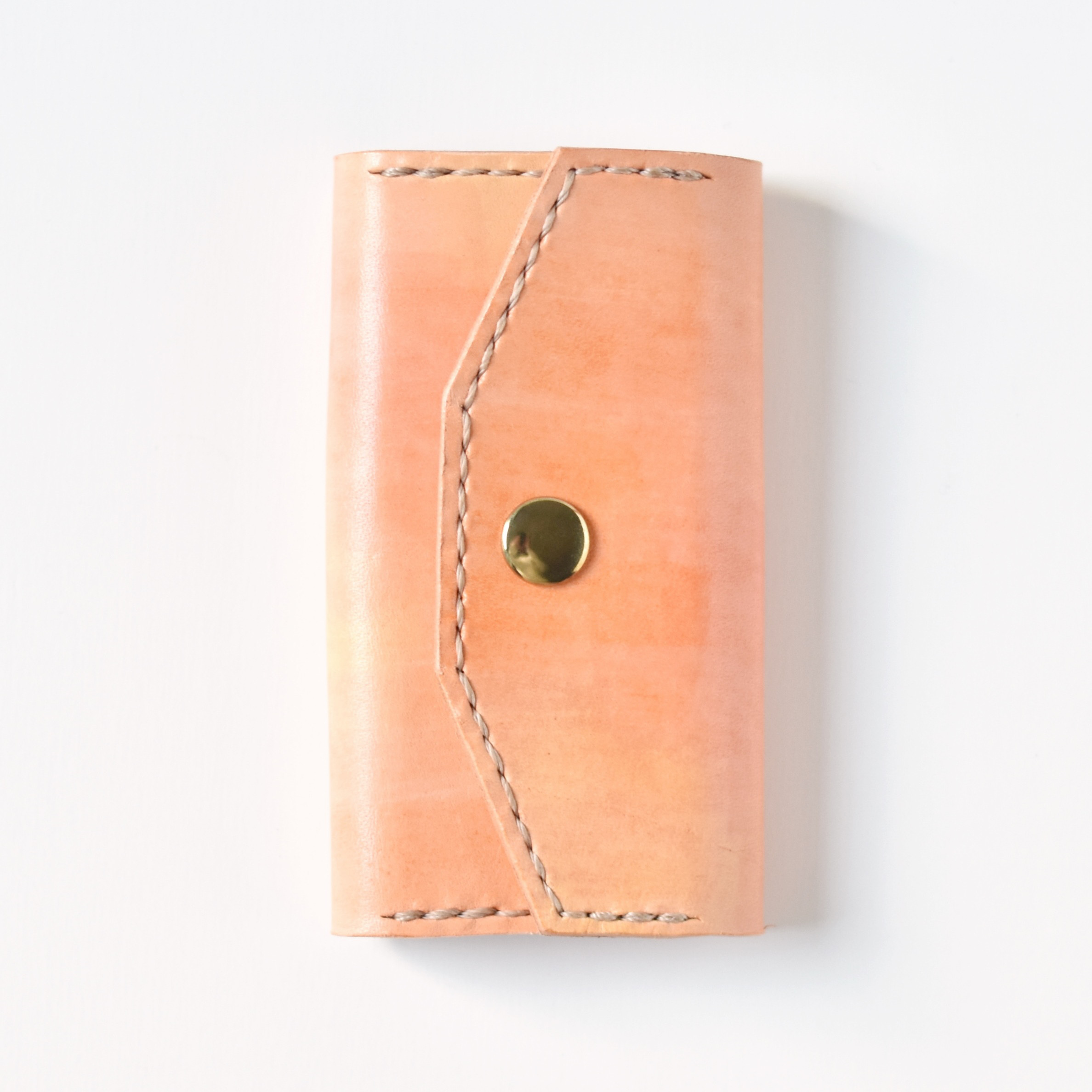 革の手染めケース 「みかん（キーケース）」