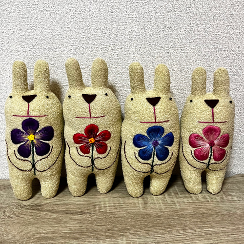 オーダー製作☆のほほん 太っちょうさぎさんの縫いぐるみ☆薄い