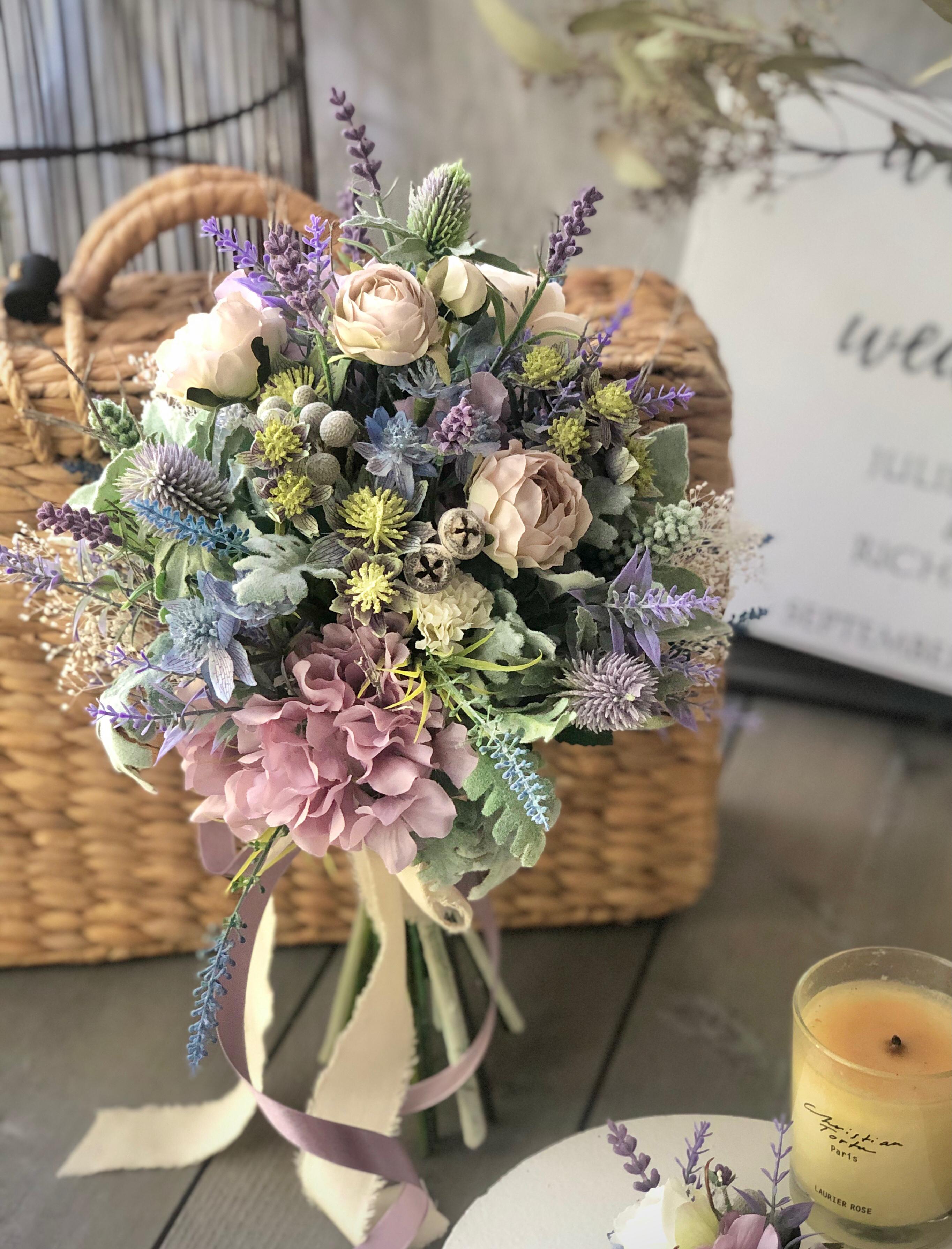 ナチュラルガーデンブーケ/クラッチブーケ/アネモネ追加 オプションあり