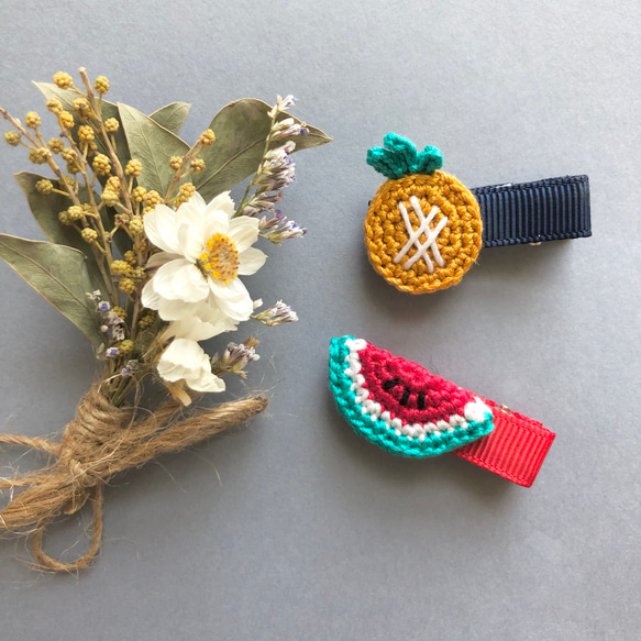 楽天市場】スイカ ヘアクリップ（キッズ・ベビー・マタニティ）の通販