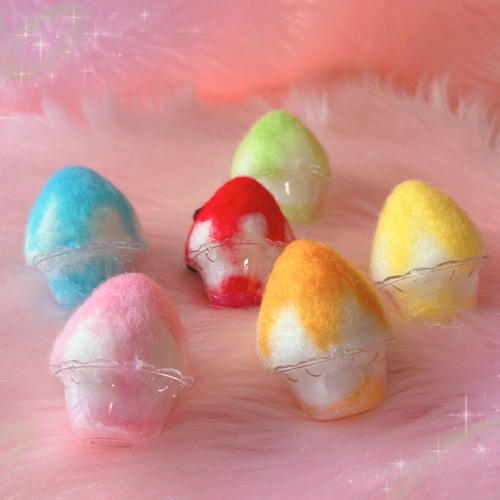 数量限定 のこり7】カラフル冷んや〜り☆かき氷inぱん♡羊毛フェルトの