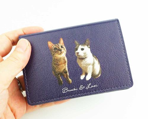 バリ猫・ウェルカム猫・カード・名刺入れ バリ猫・ウェルカム猫・カード・名刺入れ 刺繍ネコのカード