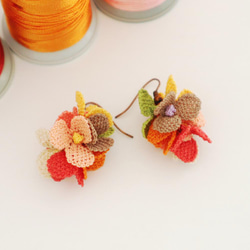 OYA Needlelace earrings [FESTIVAL] Orange Mix 第2張的照片