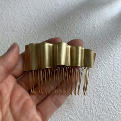 真鍮のギャザーヘアコーム【hair comb-gather-】 4枚目の画像