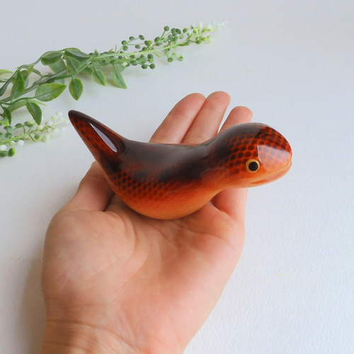 ツチノコ (☆台付き) wooden mythical snake その他置物 工房西岡 通販