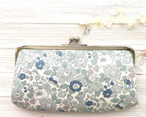 ふはち様　がま口長財布　アレキサンダーヘンリー生地使用 在庫商品】※旧仕様※ 角丸親子がま口長財布【帆布・無地】 [M便 9/10