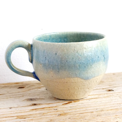 Blue glass mug size:M　#C-501 5枚目の画像