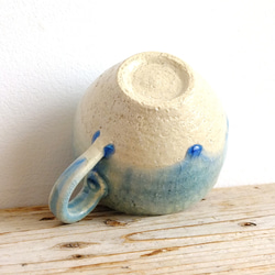 Blue glass mug size:M　#C-501 6枚目の画像