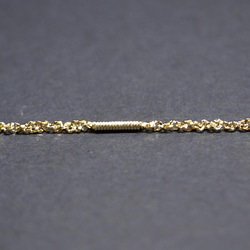 免運費 [50M 捲軸纏繞] 寬度約 1.2 毫米和 7 毫米棒扭曲金黃銅鏈 NF / UCG61 第4張的照片