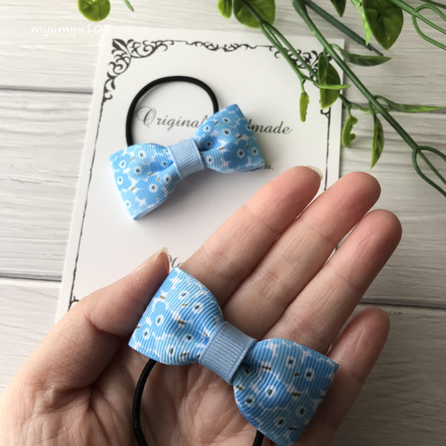 キッズヘアゴムリボン　　お楽しみ箱 ヘアゴム 子供 リボン ネオンカラー キッズ 蛍光 カラフル : RR