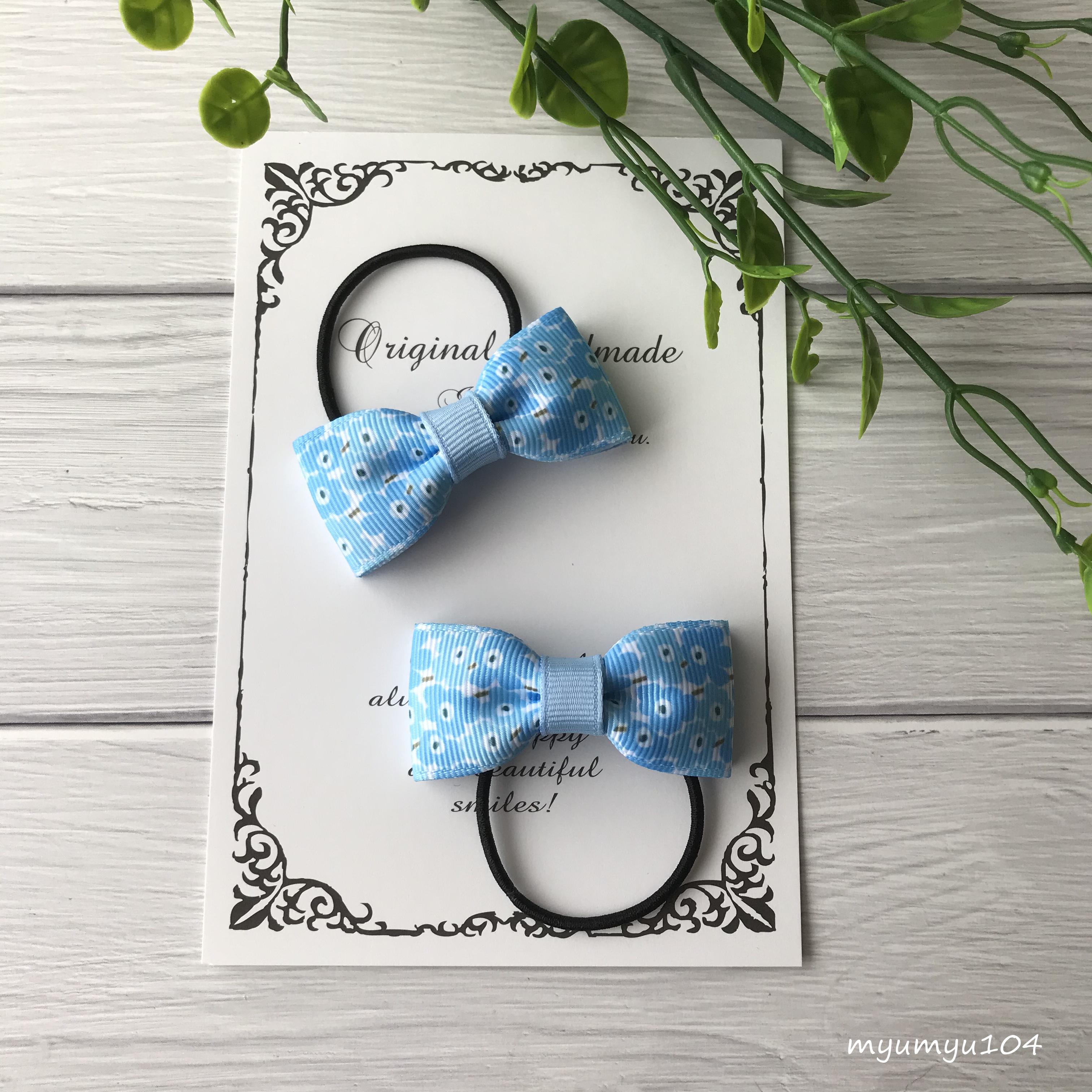 キッズヘアゴムリボン　　お楽しみ箱 ヘアゴム 子供 リボン ネオンカラー キッズ 蛍光 カラフル : RR