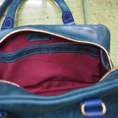 受注生産>ミニボストン&ショルダーバッグSサイズ イタリア植物タンニン