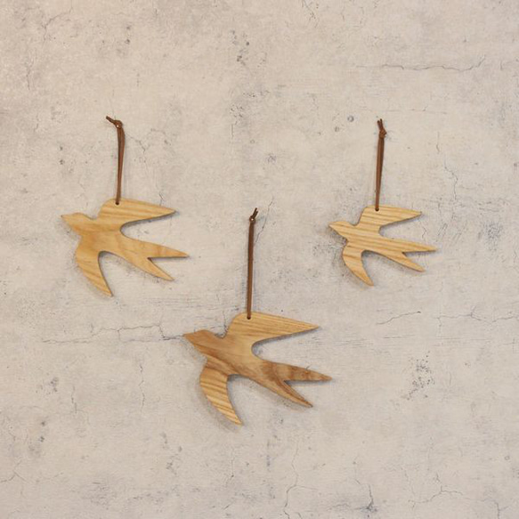 [免運費] 裝飾品 Tsubame L x M x S 套裝木牆裝飾牆斯堪的納維亞室內鳥燕子燕子 第12張的照片