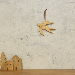 オーナメント つばめ Ｌサイズ×Ｍサイズ×Ｓサイズセット｜全２種類 木製 ウォールデコ 壁面 北欧 鳥 ツバメ 燕 7枚目の画像