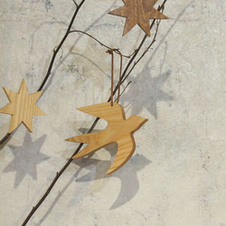 オーナメント つばめ Ｌサイズ×Ｍサイズ×Ｓサイズセット｜全２種類 木製 ウォールデコ 壁面 北欧 鳥 ツバメ 燕 6枚目の画像