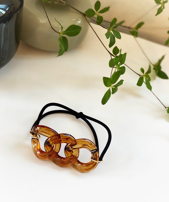 閃亮玳瑁色髮帶 第2張的照片