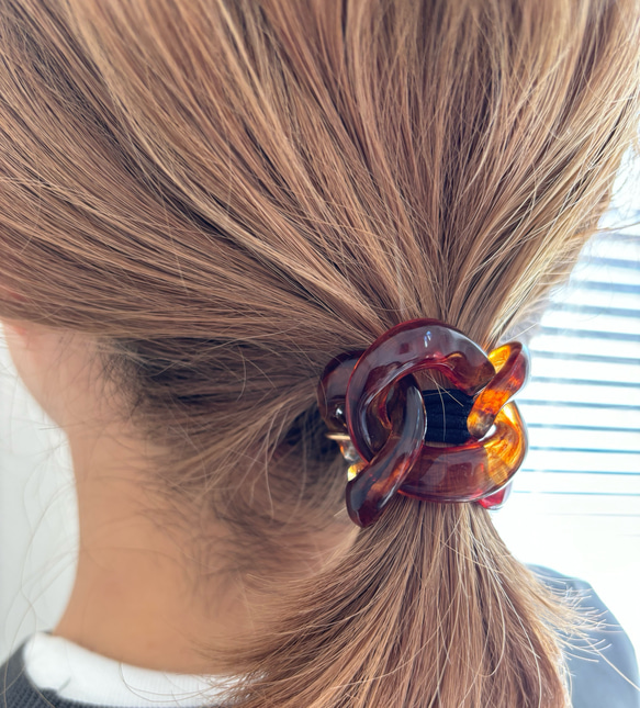 閃亮玳瑁色髮帶 第4張的照片