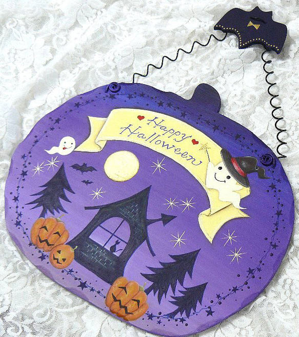 ハロウィン❤パンプキンプレート❤送料無料（受注製作） 5枚目の画像