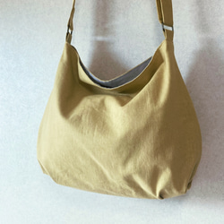 受注制作 Dカン太ベルトのラウンドショルダーバッグ ヴィンテージ帆布