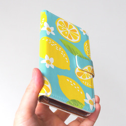 レモンの手帳型スマホケース #iPhone15対応 6枚目の画像