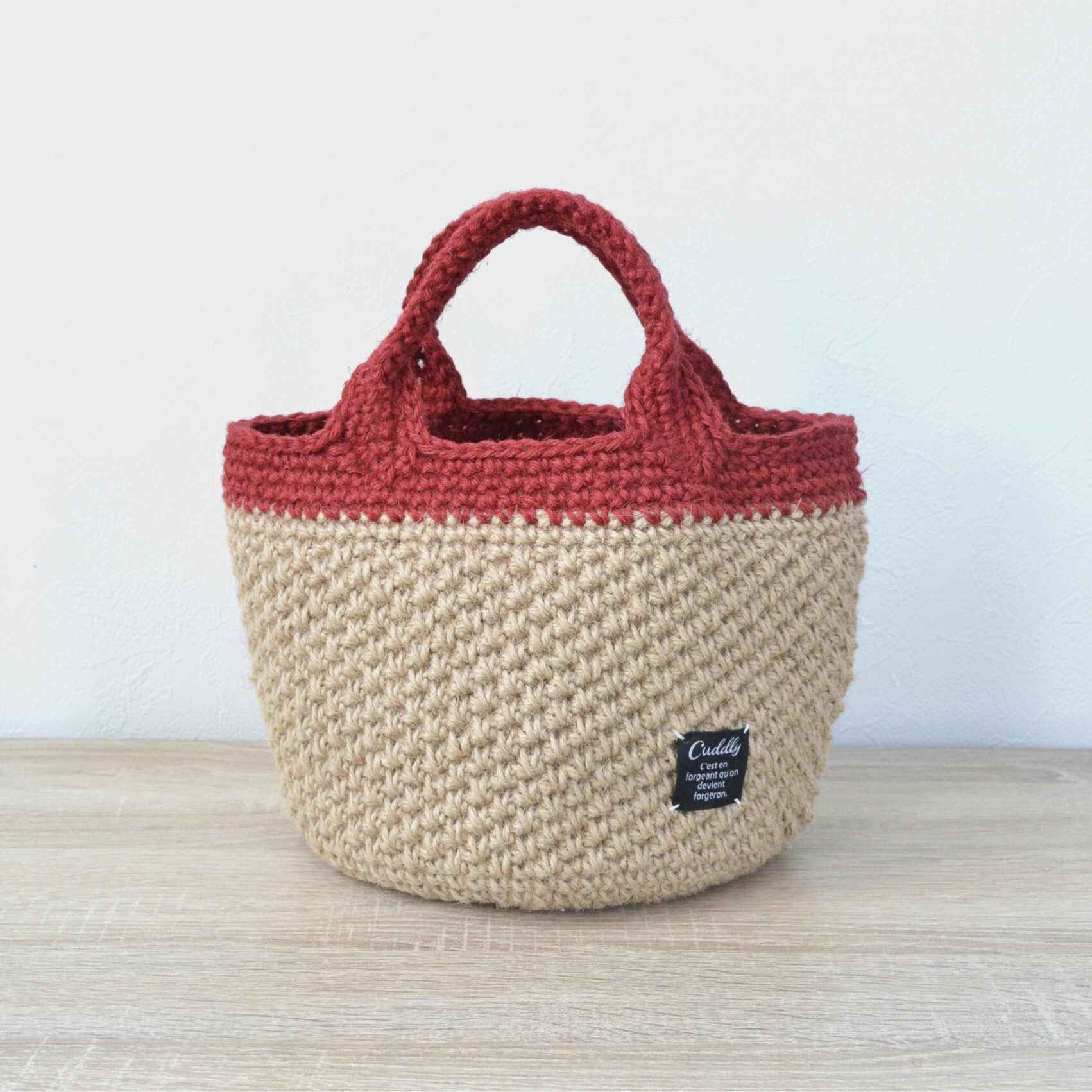 ハンドメイド　お花もりもり麻紐バック ハンドメイド　お花もりもり麻紐バック
