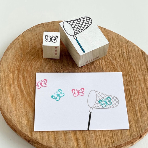 NEW昆虫のラバースタンプセット 小箱入りはんこ ゴム印 はんこ