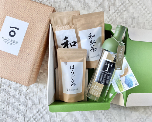 夏ギフトに☆緑茶「和」200g &「和紅茶リーフ」・「ほうじ茶