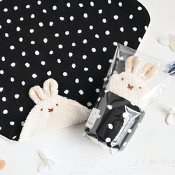 サイズ変更可♪うさちゃん リバーシブルランチョンマット（北欧×リボン