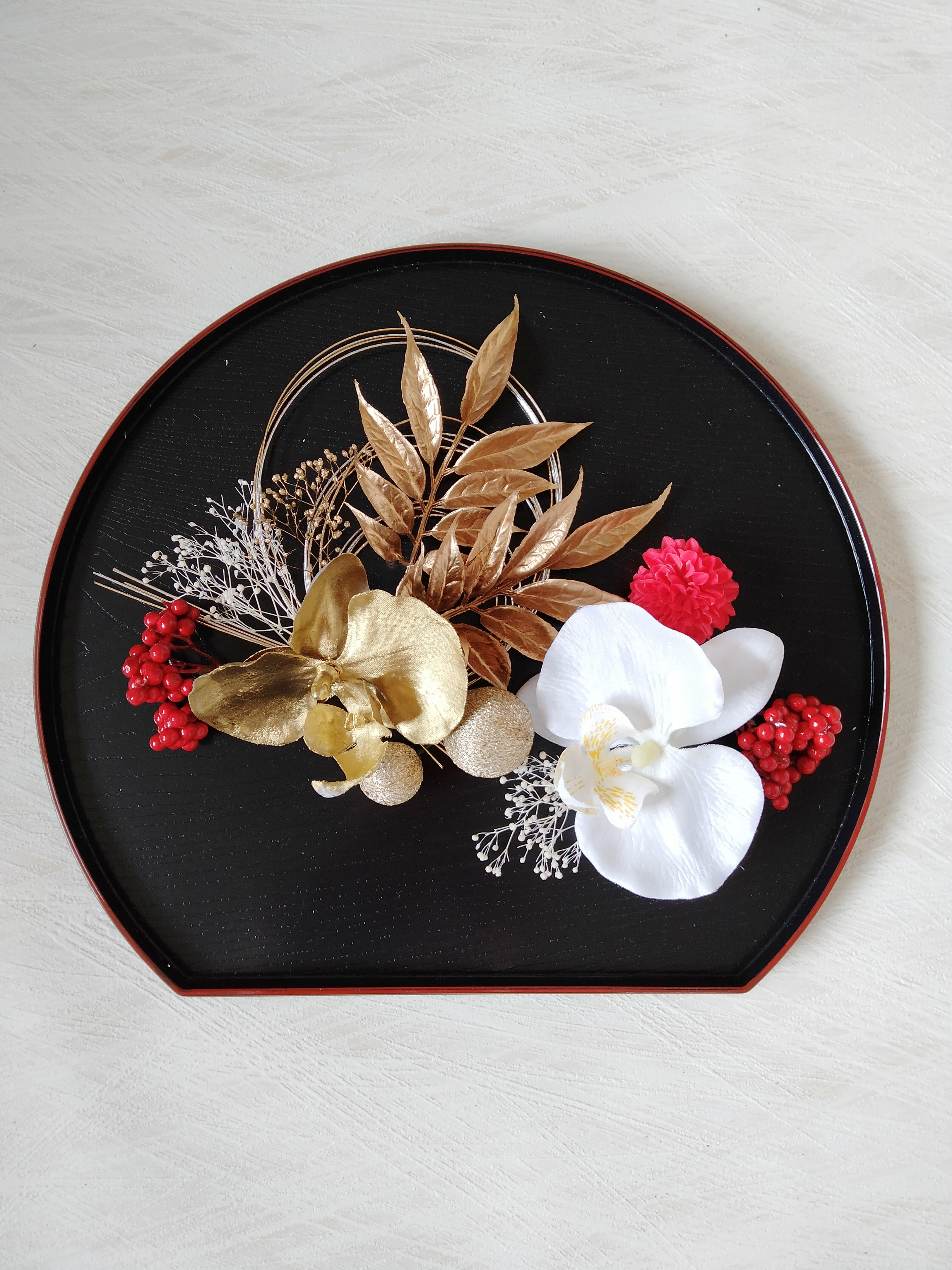 H6　胡蝶蘭　玉かんざし　水引　卒業式髪飾り　成人式髪飾り　和装髪飾り　結婚式髪飾り　成人式　結婚式　成人式前撮り