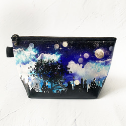 Fantasy Night Pouch / Accessory Case Starry Night Sky Moon Cosme 第1張的照片