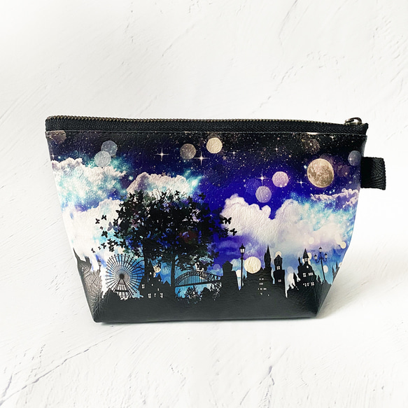 Fantasy Night Pouch / Accessory Case Starry Night Sky Moon Cosme 第2張的照片