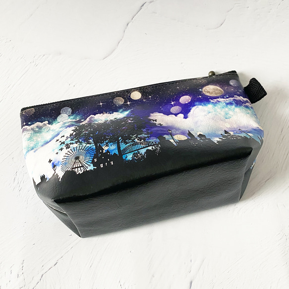 Fantasy Night Pouch / Accessory Case Starry Night Sky Moon Cosme 第3張的照片