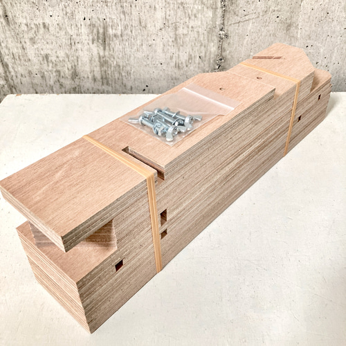 什器 ひな壇5段/背面1段/50幅/普通合板〈上質材〉 組立式 イベント什器