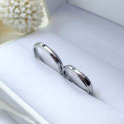 2人の誕生石』ペアリング ステンレス 刻印 結婚指輪 マリッジ