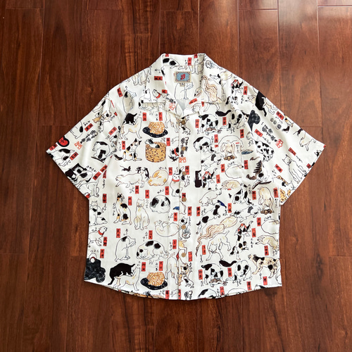 歌川国芳 浮世絵猫百景 アロハシャツ Aloha shirt シャツ 歌川国芳 浮世絵猫百景 アロハシャツ Aloha shirt シャツ