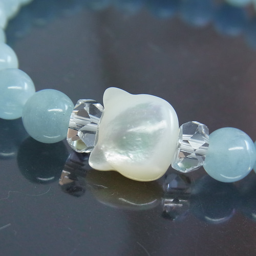 アクアマリン】青の光に包まれる 幸福と癒しの天然石 ブレスレット