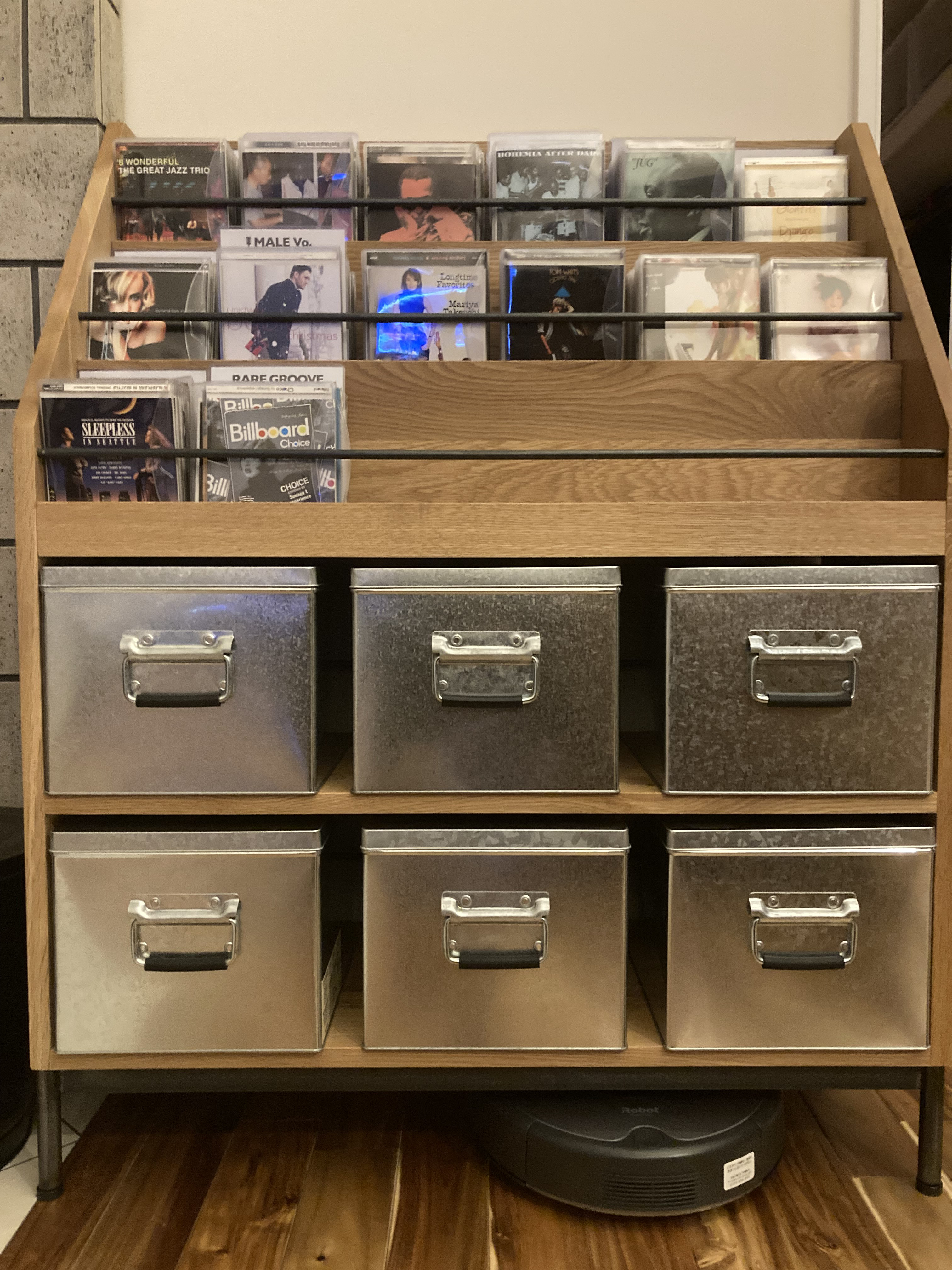 ＼送料無料／[Cool Magazine Shelf]マガジンシェルフ 本棚 レコード 無垢材 アイアン家具-41-