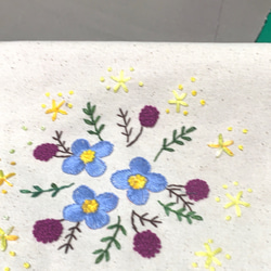 水色の花刺繍サコッシュ 6枚目の画像