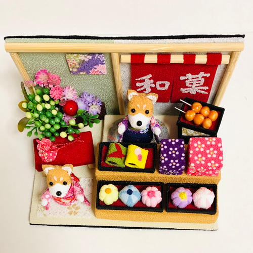 和菓子 縮緬細工 2個セット | iichi 日々の暮らしを心地よく