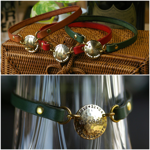 迷子札チョーカー コンチョモデル リード・首輪 ウロボロスクラフト