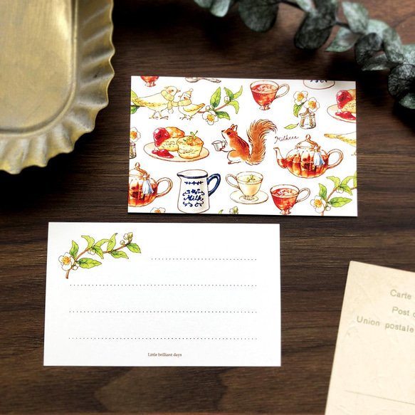 Message Card ”Milktea”《8sheets》｜メッセージカード 紅茶 2枚目の画像
