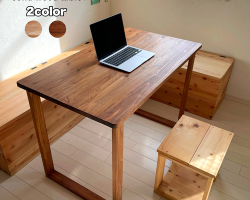 天然木 ワークデスク 国産杉 100×60cm パソコンデスク ダイニング