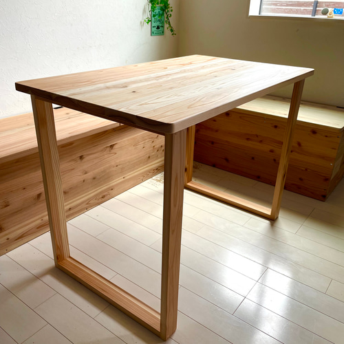 天然木 ワークデスク 国産杉 100×60cm パソコンデスク ダイニング